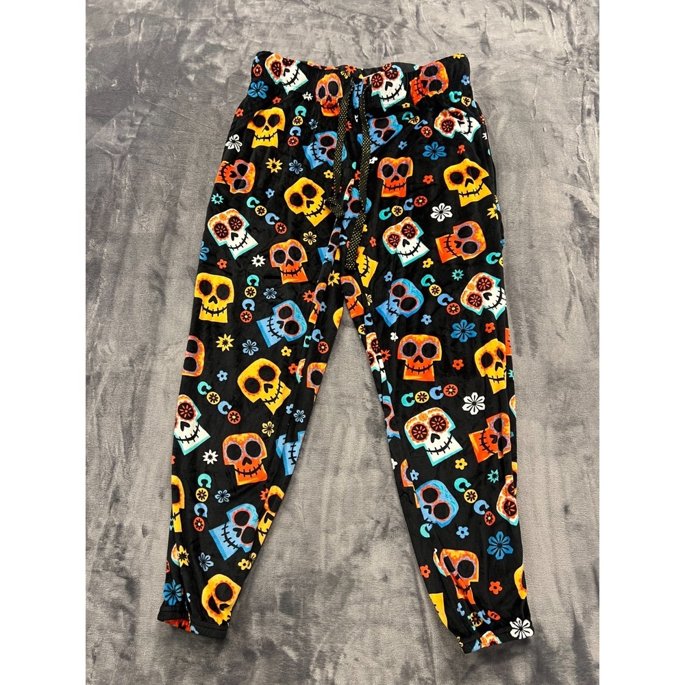 Disney Pixar Coco Halloween Loungewear Sleep Pants Womens Medium Multi Velour